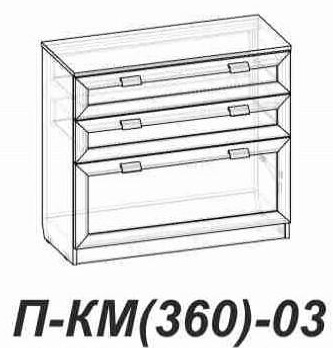 Фото Комод Элит Д-КМ(360)-02 от производителя Сантан в Щёлкино по цене 7 810 ₽