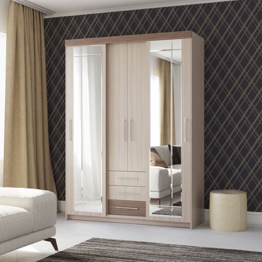 Фото Шкаф-купе с ящиками Олимп (2 двери) от производителя Гранд Кволити в Щёлкино по цене 36 860 ₽