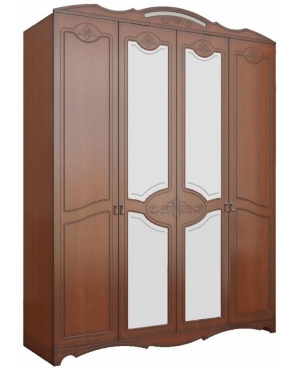 Фото Шкаф Лотос лакированный ШР-4 (178) четырехдверный от производителя Браво-мебель в Щёлкино по цене 55 190 ₽