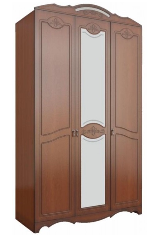 Фото Шкаф Лотос лакированный ШР-3 (133) трехдверный от производителя Браво-мебель в Щёлкино по цене 42&nbsp;390 ₽