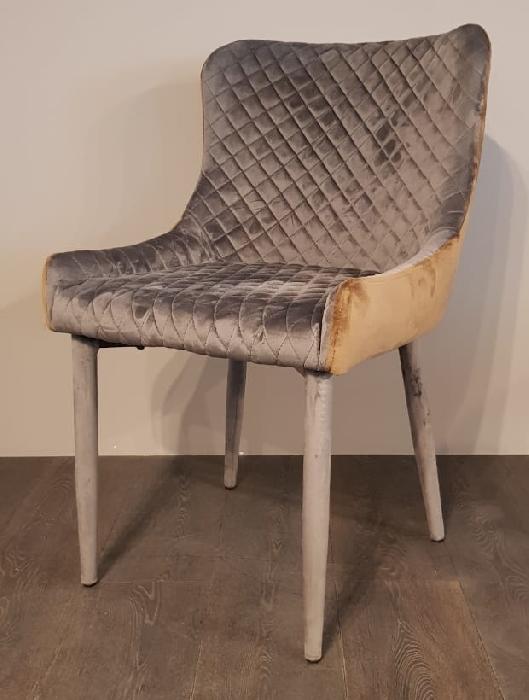 Кресло DC817 ( Обивка стула:велюр, коричневый, серый-коричневый (La-alta) )