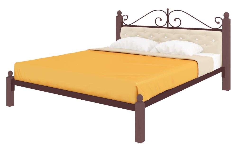 Фото Кровать двуспальная Диана Lux мягкая (СМ 160х190) трубка металл от производителя Милсон в Щёлкино по цене 23 340 ₽
