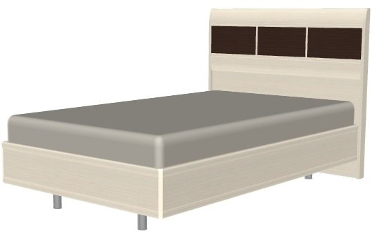Кровать односпальная Камелия КР-2071 (СМ 120х200) с ламельным основанием ( 120х200 , ЛДСП/МДФ , дуб беленый комбинированный , без подъемного мех. , без ящиков , без матраса (Лером) ) Кровать односпальная Камелия КР-2071 (СМ 120х200) с ламельным основанием ( 120х200 , ЛДСП/МДФ , дуб беленый комбинированный , без подъемного мех. , без ящиков , без матраса (Лером) )