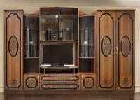 Стенка Эдвард-7 вар.№4 ЛМДФ (орех донской, орех донской,(Диал)) в Щёлкино от производителя 