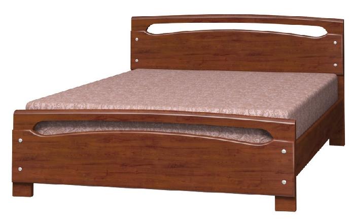Кровать двуспальная Камелия-2 (СМ 160х200) без основания с универсальными царгами ( 160х200 , дерево , вишня , без подъемного мех. , без ящиков , без матраса (Браво-мебель) )