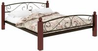 Кровать двуспальная Вероника Lux Plus (СМ 140х200) трубка металл в интернет магазине Планета Комфорта Фото derevyannye-krovati кровать двуспальная вероника lux plus (см 140х200) трубка металл производитель Милсон
