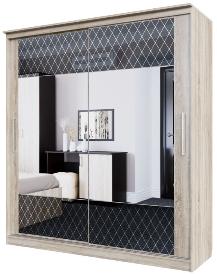 Фото Шкаф-купе №19 Классик черный (1,5 - 2 двери) от производителя SV-мебель в Щёлкино по цене 34 190 ₽