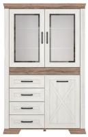 Шкаф Marselle REG2W1D4S (ясень снежный-дуб сонома темный, ясень снежный-дуб сонома темный (Black Red White (БРВ)) ) в Щёлкино от производителя 