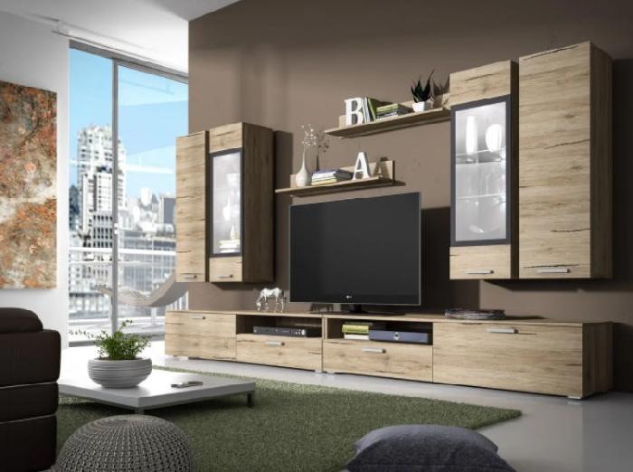 Стенка-II typ 10 Sarah (дуб san remo светлый ламинат, дуб san remo светлый ламинат,(Helvetia))