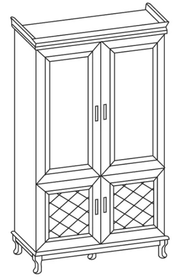 Фото Шкаф Ванесса (129) двухдверный от производителя Ставрополь Мебель в Щёлкино по цене 21 770 ₽