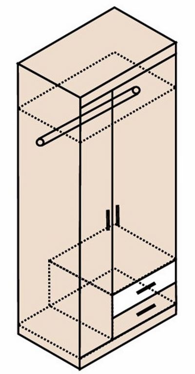 Фото Шкаф Ника Н10 (90) двухдверный от производителя Заречье в Щёлкино по цене 19 940 ₽