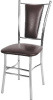 Стул Марсель ( Обивка стула:кожзам , хром, 030 коричневый (Кристалл) )