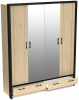 Фото Шкаф Бостон (180) четырехдверный (2 зеркала) от производителя СБК в Щёлкино по цене 34&nbsp;930 ₽