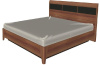 Кровать двуспальная Мелисса КР-1864 (СМ 180х200) с подъемным механизмом ( 180х200 , ЛДСП/МДФ , слива валлис комбинированный , с подъемным мех. , с коробом , без матраса (Лером) )
