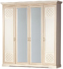 Шкаф Парма 814 (207) четырехдверный (кремовый белый, кремовый белый,(Яна))